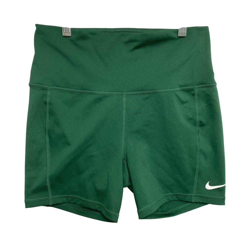 Nike Shorts Womens Medium Green Dri-FIT Tight Fit High Rise Biker Activewear